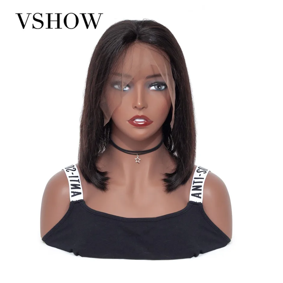 VSHOW Peruvian Straight Remy Hair Wigs Short Bob Wigs 13*4 Swiss Lace Front Human Hair Wigs With Baby Hair 130% Density
VSHOW Peruvian Straight Remy Hair Wigs Short Bob Wigs 13*4 Swiss Lace Front Human Hair Wigs With Baby Hair 130% Density