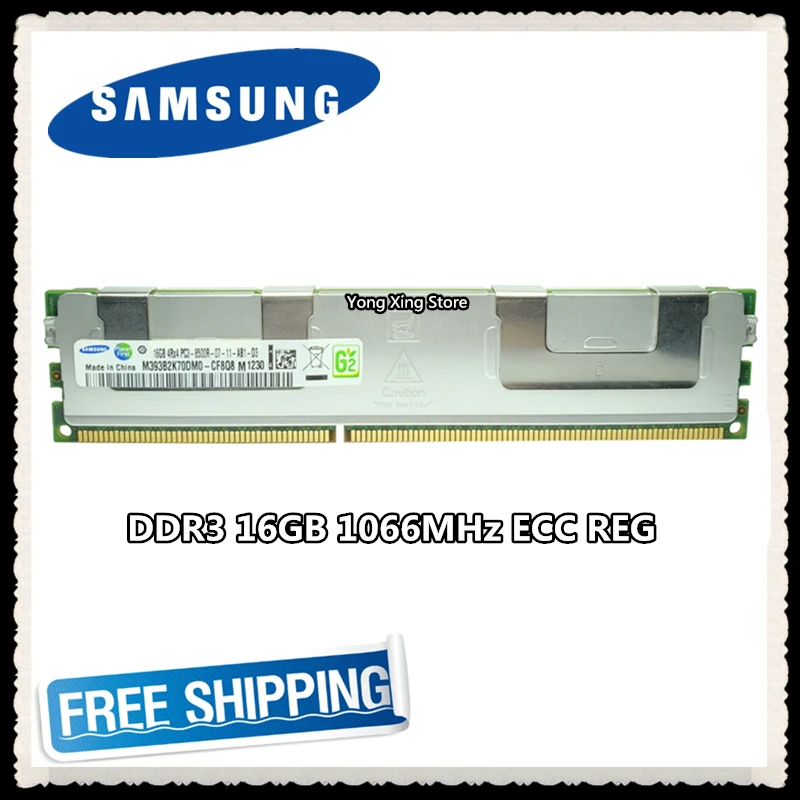 Серверная память Samsung DDR3 16 ГБ 32 1066 МГц регистр ECC DIMM PC3-8500R RAM 240pin 8500 16G 4Rx4 X79 |