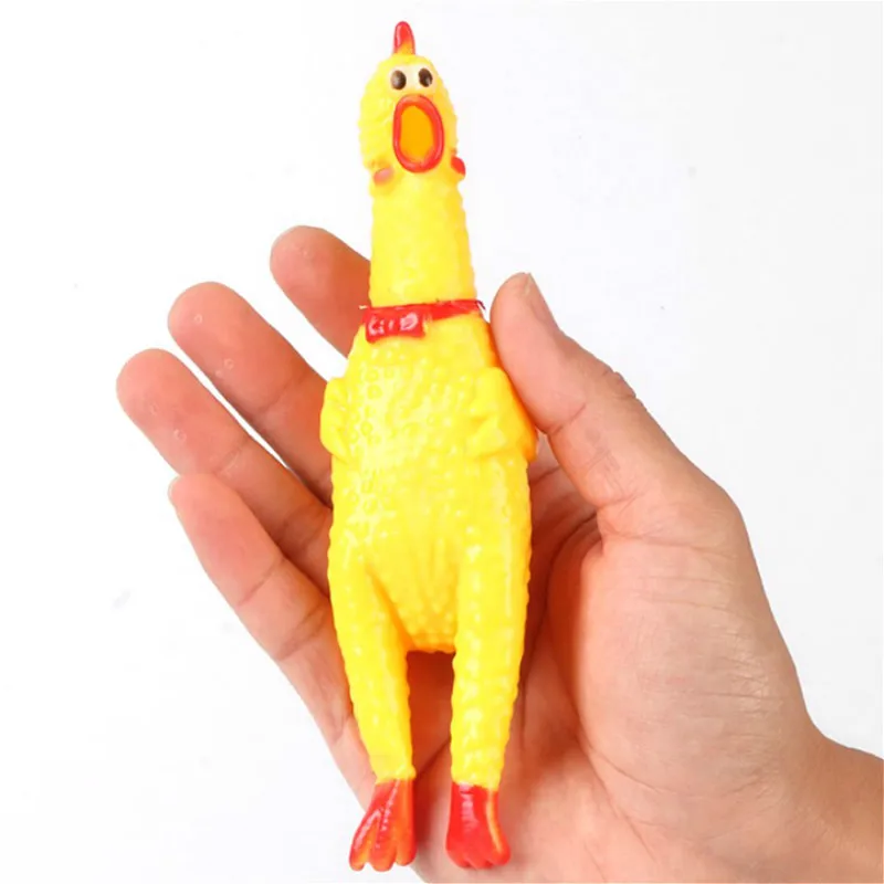 

17cm Novelty Screaming Rubber Chicken Squeeze Sound Toy Pets Toy Product Dog Toys Shrilling Gags & Practical Jokes Funny Gadgets