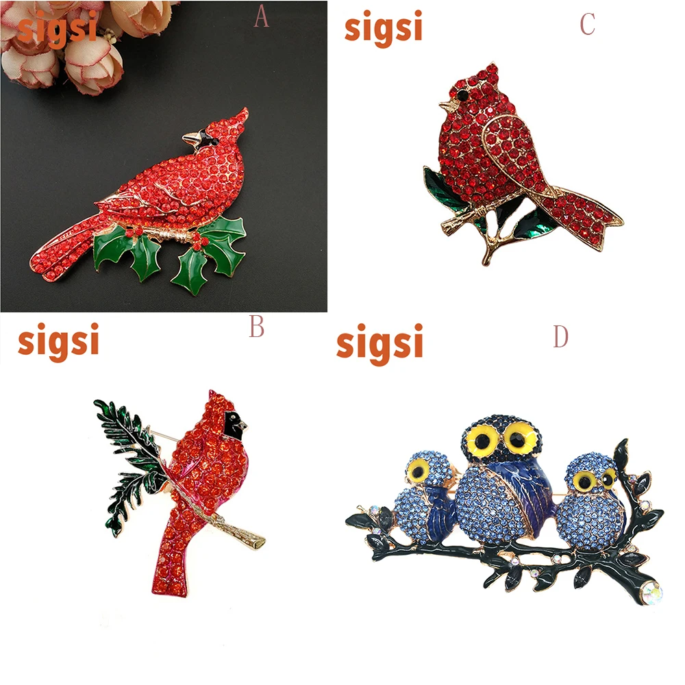 Small order rhinestone different size cardinal bird / owl pin animal bird brooch
Small order rhinestone different size cardinal bird / owl pin animal bird brooch