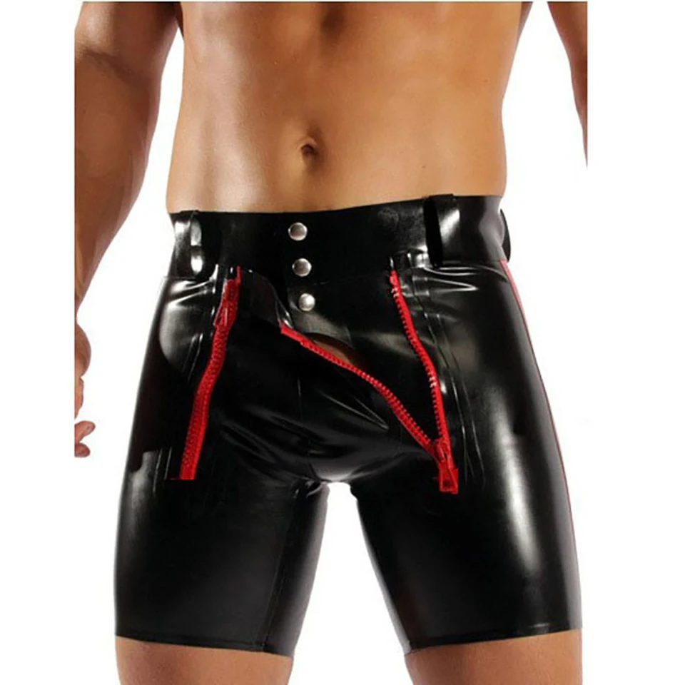 Free Shipping New Plus Size S-4XL Man Latex Sexy Boxers Underwear Fetish Costumes PU Faux Leather Men ZIPPER Short Pants
Free Shipping New Plus Size S-4XL Man Latex Sexy Boxers Underwear Fetish Costumes PU Faux Leather Men ZIPPER Short Pants