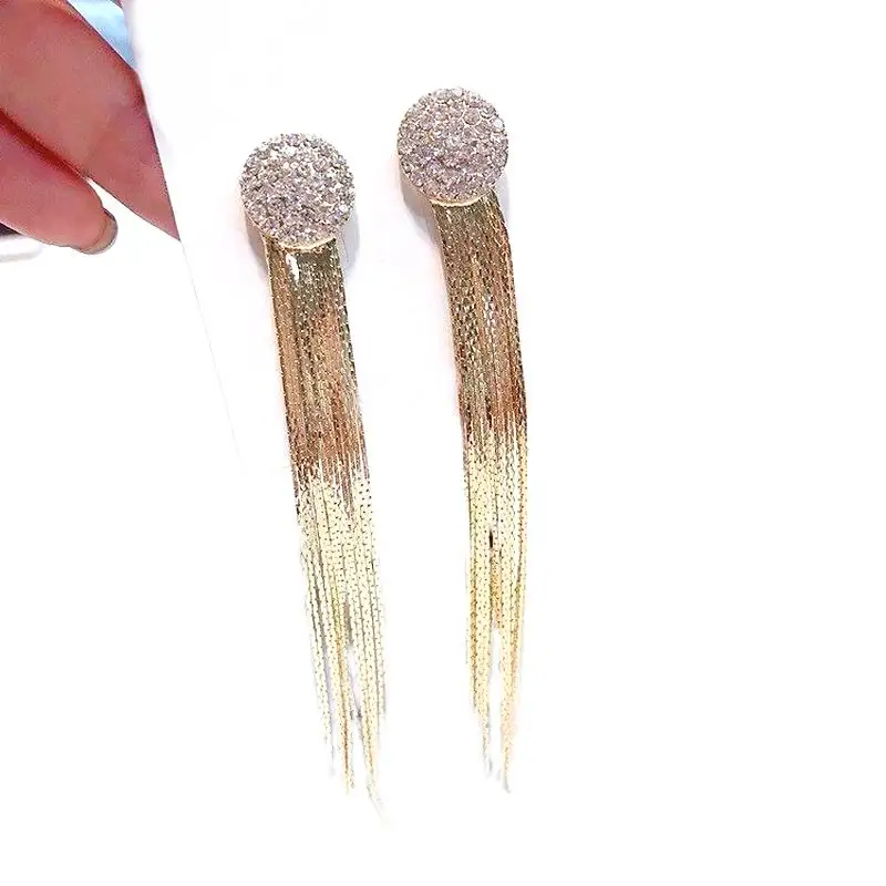 Long Tassel Earrings For Women 2018 Party Statement Rhinestone Fashion Jewelry Gold Color Korean Earings Bijoux
Long Tassel Earrings For Women 2018 Party Statement Rhinestone Fashion Jewelry Gold Color Korean Earings Bijoux