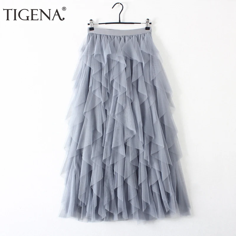 TIGENA New 2019 Spring Beautiful Tutu Tulle Skirt Women Korean Fashion High Waist Pleated Skirt Female Sweet Long Maxi Skirt
TIGENA New 2019 Spring Beautiful Tutu Tulle Skirt Women Korean Fashion High Waist Pleated Skirt Female Sweet Long Maxi Skirt