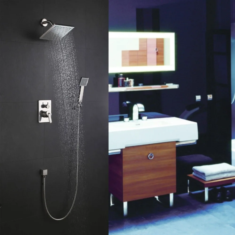 Free shipping Modern Bathroom Wall Mount 2-Function Concealed Brushed Nickel Shower Set
Free shipping Modern Bathroom Wall Mount 2-Function Concealed Brushed Nickel Shower Set