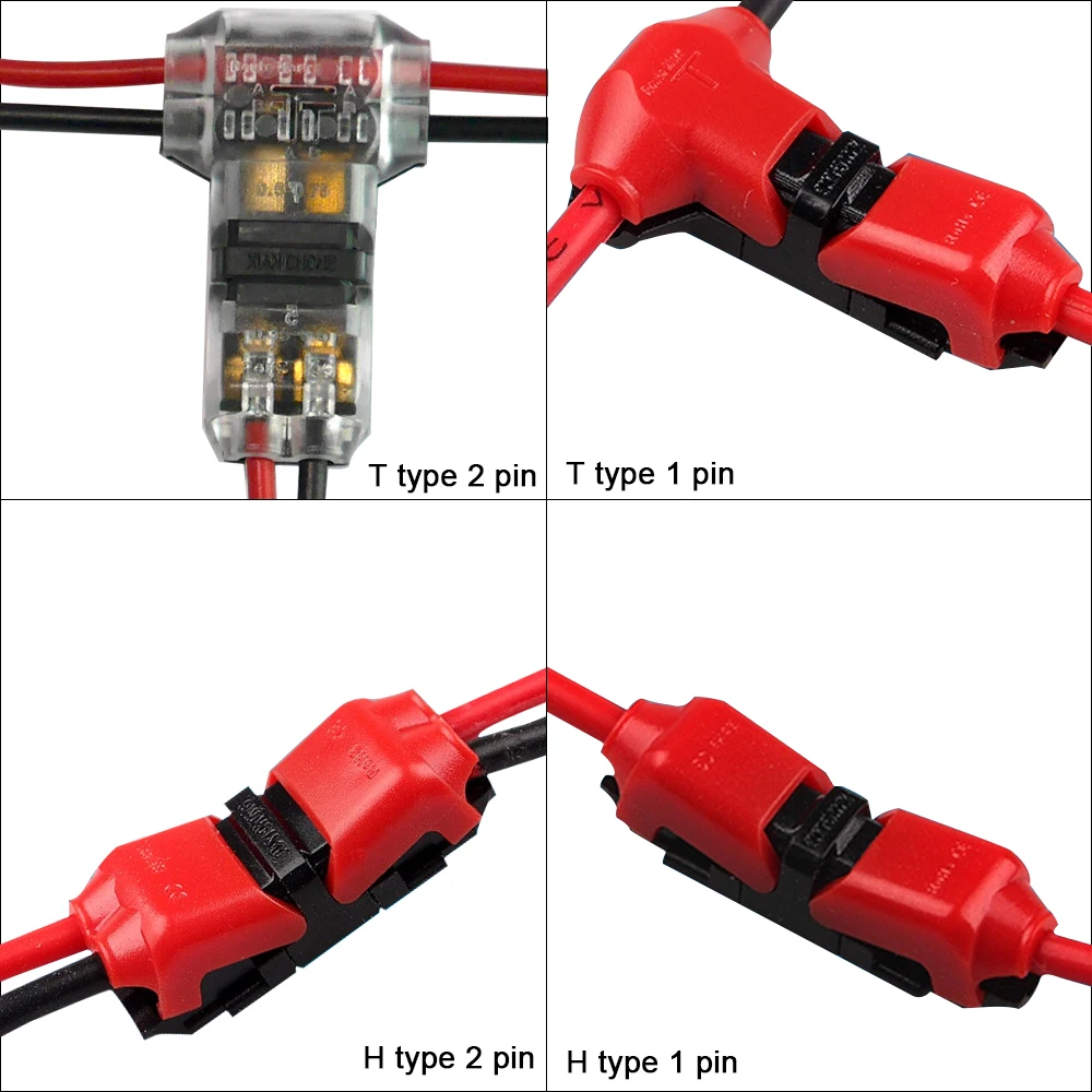 5PCS H/T type 1pin/2pin Scotch Lock Quick Splice Wire Connectors for Terminals Crimp Electrical Car Audio 24-18AWG Wire Set
5PCS H/T type 1pin/2pin Scotch Lock Quick Splice Wire Connectors for Terminals Crimp Electrical Car Audio 24-18AWG Wire Set