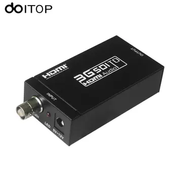 

DOITOP SDI HDMI Converter HD-SDI 3G-SDI to HDMI 1080P Adapter Video Converter For Driving HDMI Monitors with EU US UK AU Plug