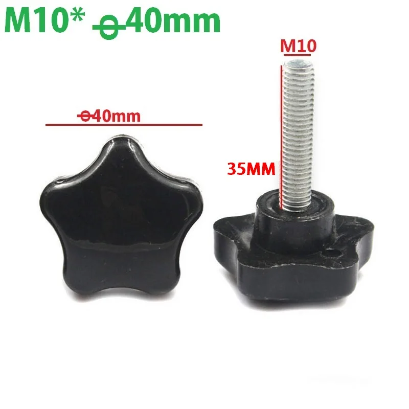 20 шт./лот M10x35mm наружная резьба бакелит 5 головка звездообразная Диаметр 40 мм