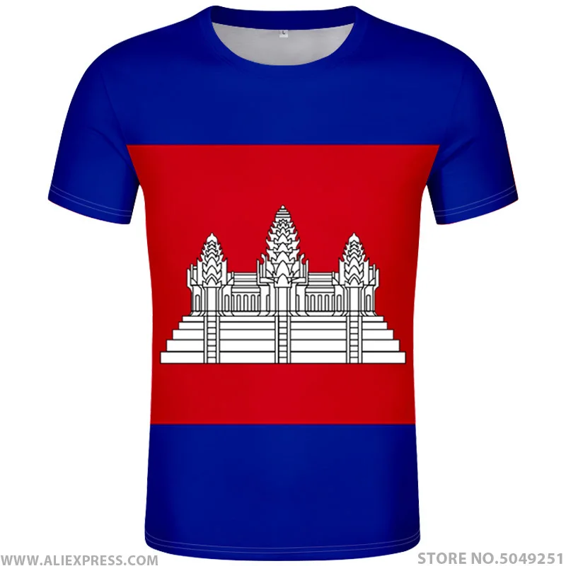CAMBODIA t shirt diy free custom made name number khm country t-shirt nation flag kh khmer Cambodian kingdom print photo clothes 
CAMBODIA t shirt diy free custom made name number khm country t-shirt nation flag kh khmer Cambodian kingdom print photo clothes