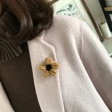 2018 шерсть булавка цветок брошь для женщин сестра девушка модный свитер джинсовая куртка воротник значок Вязание Булавка цветок s подарок юв...(China)