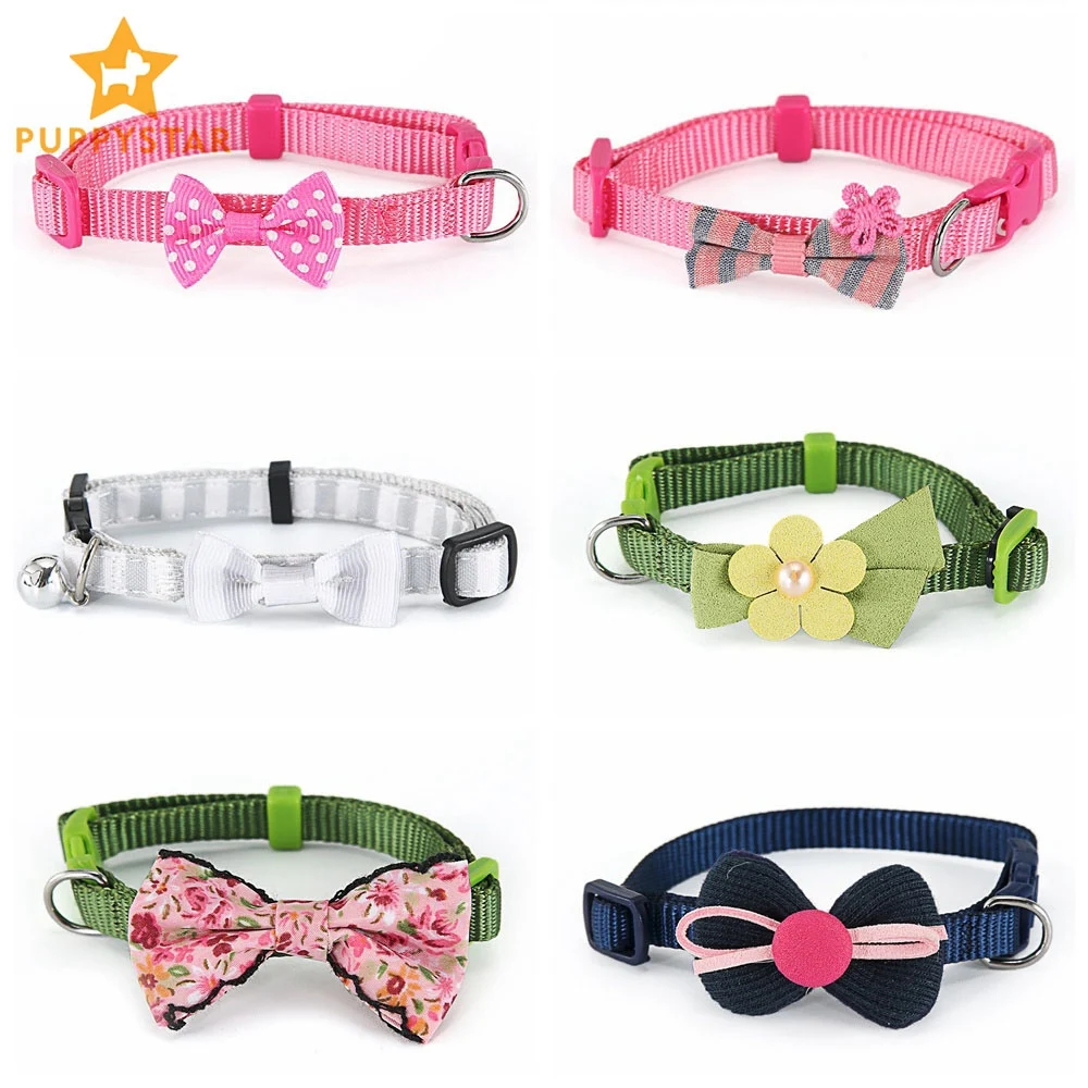 Bowknot Cat Collar Breakaway Adjustbale Pet Collar For Small Dogs Cats Puppies Cute Floral Kitten Glowing Dog-Collar Cute YS0083
Bowknot Cat Collar Breakaway Adjustbale Pet Collar For Small Dogs Cats Puppies Cute Floral Kitten Glowing Dog-Collar Cute YS0083