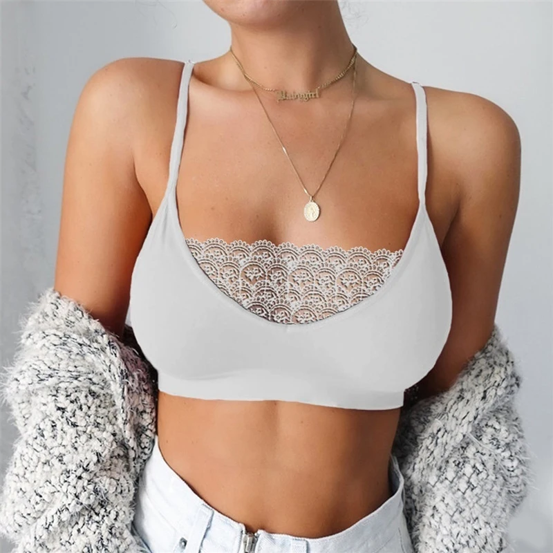 2019 Summer Sexy Bralette Bra Camis Women Spaghetti Strap Push Up Wrap Chest Solid Lace Patchwork Seamless Bras Vest Black Tops
2019 Summer Sexy Bralette Bra Camis Women Spaghetti Strap Push Up Wrap Chest Solid Lace Patchwork Seamless Bras Vest Black Tops