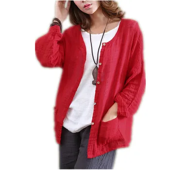 2019 Casual Women Spring Summer Short Jacket O-Neck Fashion Vintage Cotton And Linen Female Coat Thin Long Sleeve Jacket CQ2025
2019 Casual Women Spring Summer Short Jacket O-Neck Fashion Vintage Cotton And Linen Female Coat Thin Long Sleeve Jacket CQ2025