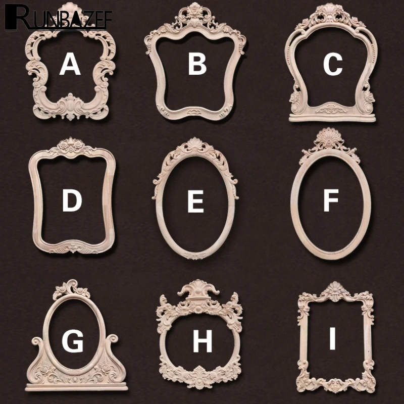 RUNBAZEF Wood Carving Veneer Frame Background Wall Decorative Dresser Carved Cabinet Door Furniture Home Decoration Accessories
RUNBAZEF Wood Carving Veneer Frame Background Wall Decorative Dresser Carved Cabinet Door Furniture Home Decoration Accessories