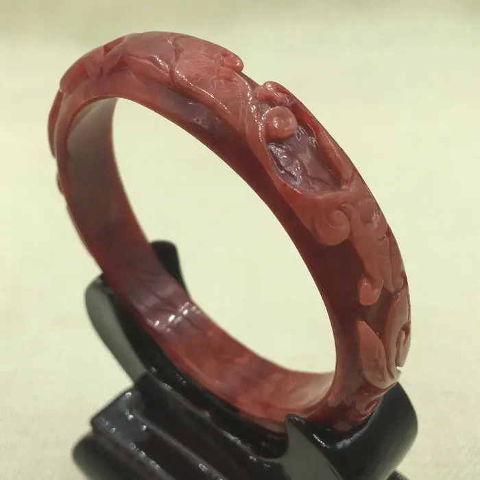 A-2215 Chinese Beautiful Hand-carved Red Jadeite Jade Gems Bangle Bracelet 65mm 28% 10.13
A-2215 Chinese Beautiful Hand-carved Red Jadeite Jade Gems Bangle Bracelet 65mm 28% 10.13