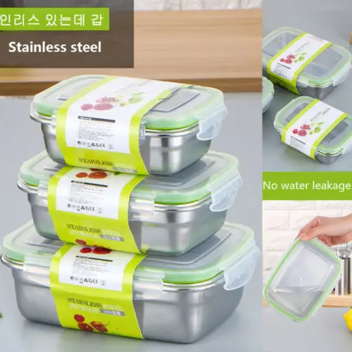 Stainless Steel Food Container Sealed Crisper Storage Lunch Box Bowls Fresh-keeping Lids Organization Boxs
Stainless Steel Food Container Sealed Crisper Storage Lunch Box Bowls Fresh-keeping Lids Organization Boxs