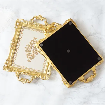 European court retro made of old gold mirror carved ears tray dessert cake tray jewelry decorative tray
European court retro made of old gold mirror carved ears tray dessert cake tray jewelry decorative tray