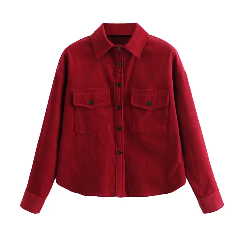 Retro ladies corduroy shirt 2018 autumn new wine red loose casual female temperament elegant solid color wild women's clothes
Retro ladies corduroy shirt 2018 autumn new wine red loose casual female temperament elegant solid color wild women's clothes