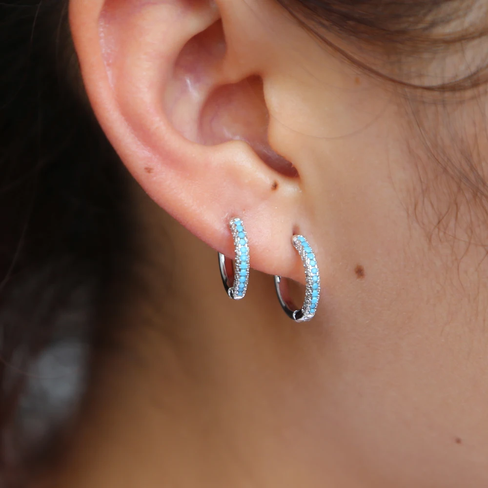 2019 Vintage Turquoises Circle Earrings Paved with AAA Cubic Zircon Round Statement Stud Earrings For Women Girls Party Bijoux
2019 Vintage Turquoises Circle Earrings Paved with AAA Cubic Zircon Round Statement Stud Earrings For Women Girls Party Bijoux