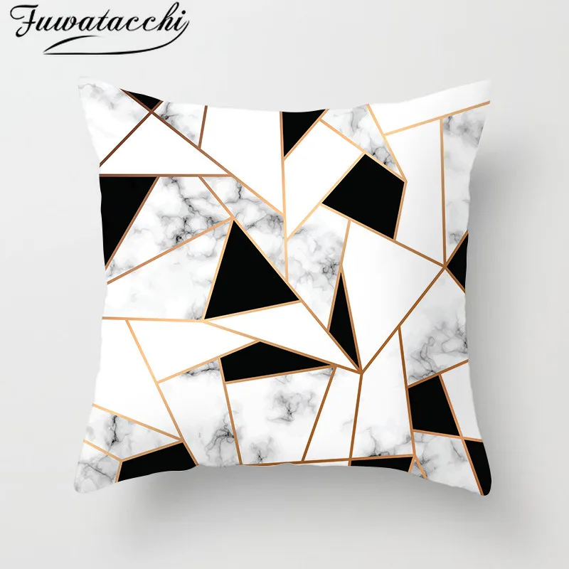 Fuwatacchi Geometric Cushion Cover Black White Pattern Throw Pillow Cover Marble Pattern Pillowcases 45X45 Square
Fuwatacchi Geometric Cushion Cover Black White Pattern Throw Pillow Cover Marble Pattern Pillowcases 45X45 Square