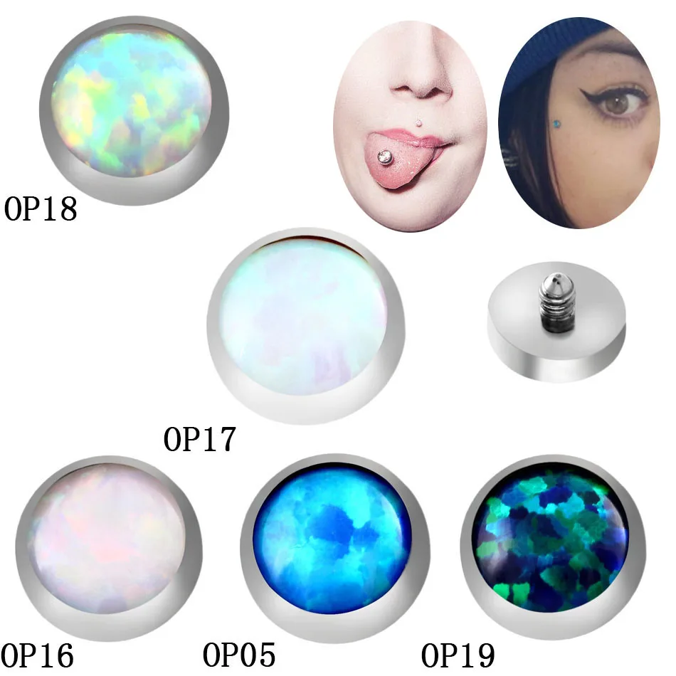 100% G23 Titanium Steel Micro Skin Diver Dermal Opal Stone Top Dermal Anchor Piercing Tongue Button Ring Body Jewelry Attachment
100% G23 Titanium Steel Micro Skin Diver Dermal Opal Stone Top Dermal Anchor Piercing Tongue Button Ring Body Jewelry Attachment