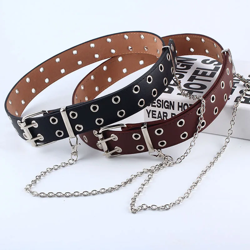 PU Leather Belts For Women Silver Pin Buckle Metal Hole Waist Belt Female Leisure Jeans Chain Belt Adjustable Strap
PU Leather Belts For Women Silver Pin Buckle Metal Hole Waist Belt Female Leisure Jeans Chain Belt Adjustable Strap