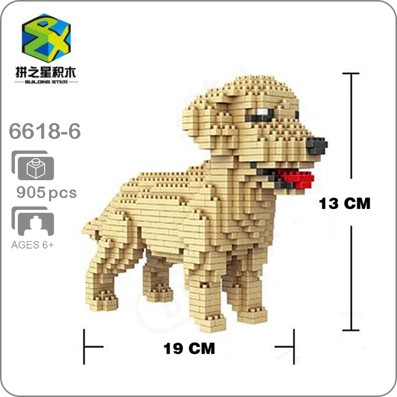 Building Star 6618-6 Golden Retriever Yellow Dog Animal Pet 3D Model Diamond Mini Building Small Blocks Toy for Children no Box
Building Star 6618-6 Golden Retriever Yellow Dog Animal Pet 3D Model Diamond Mini Building Small Blocks Toy for Children no Box