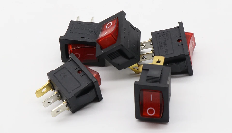 1pcs Mini 3 Pin Dashboard On Off Position Rocker Switch Illuminated Spst With Light