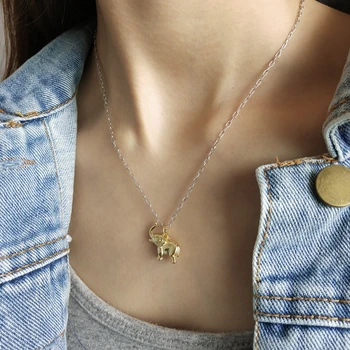 LouLeur 925 sterling silver gold stereoscopic auspicious elephant pendant necklace for women birthday festival jewelry gift
LouLeur 925 sterling silver gold stereoscopic auspicious elephant pendant necklace for women birthday festival jewelry gift