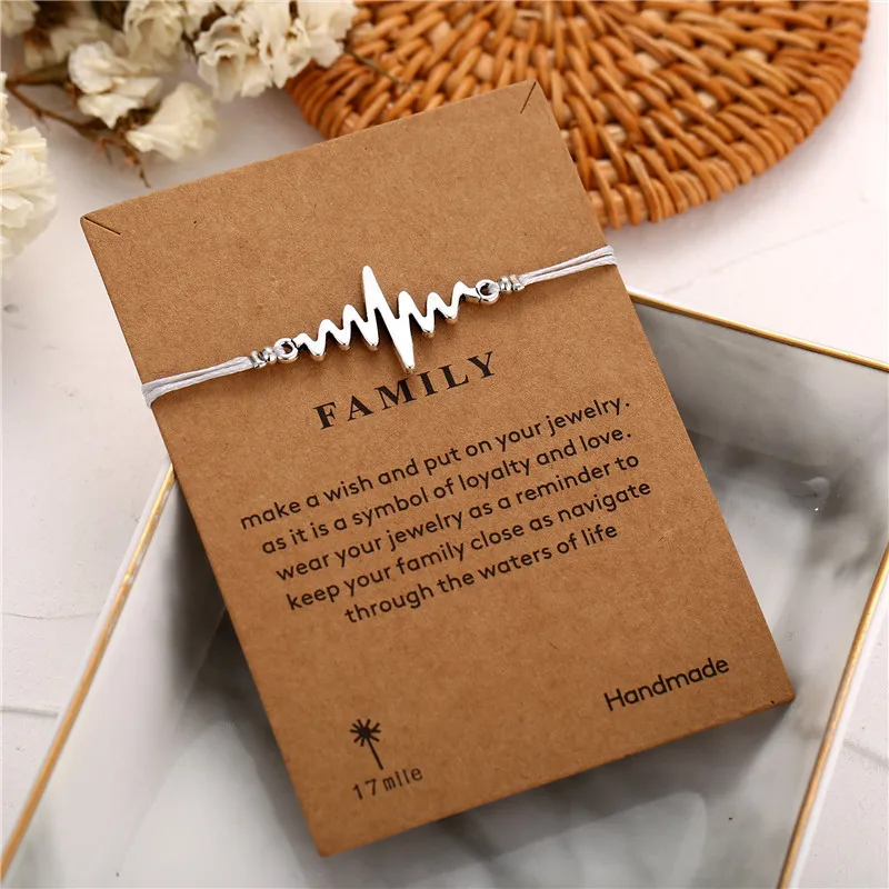 Heart Electrocardiogram Bracelet For Women Silver Color Love Electrocardiogram Pulseira Lover's Engagement Jewelry With Card
Heart Electrocardiogram Bracelet For Women Silver Color Love Electrocardiogram Pulseira Lover's Engagement Jewelry With Card