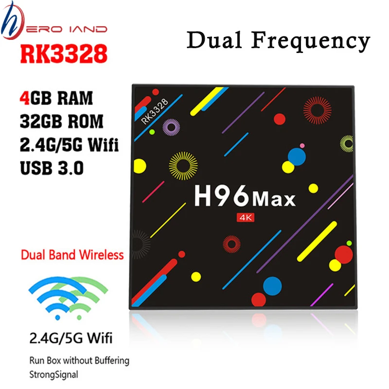 Hero Iand 4G 32G H96 Max H2 Android 7.1 TV Box RK3328 Quad Core 4K Smart Tv VP9 HDR10 USB3.0 WiFi Bluetooth 4.0 Media Player
Hero Iand 4G 32G H96 Max H2 Android 7.1 TV Box RK3328 Quad Core 4K Smart Tv VP9 HDR10 USB3.0 WiFi Bluetooth 4.0 Media Player