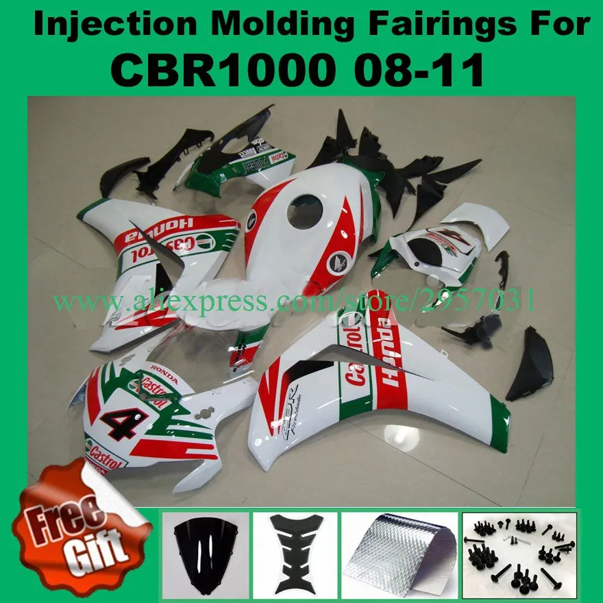 Free screws+gifts For Honda CBR 1000RR 2008 2009 2010 2011 CBR 1000 RR ABS Plastic motorcycle Fairing Kit White Red I3522
Free screws+gifts For Honda CBR 1000RR 2008 2009 2010 2011 CBR 1000 RR ABS Plastic motorcycle Fairing Kit White Red I3522