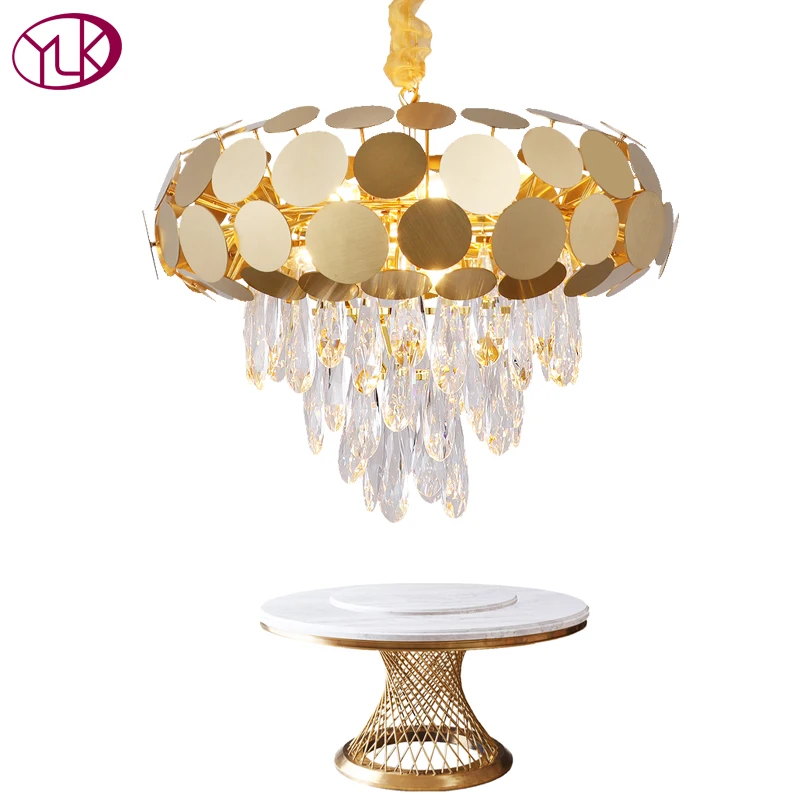 Youlaike New Modern Chandelier Lighting For Living Room Creative Design Polished Steel Crystal Light Fixtures Gold LED Lustres
Youlaike New Modern Chandelier Lighting For Living Room Creative Design Polished Steel Crystal Light Fixtures Gold LED Lustres