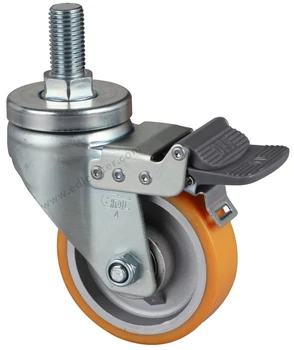 1PC EDL Heavy 4 Inch Casters Wheels 300Kg Polyurethane Wheels Castors Aluminum Thread Screw Bearing Brake Industrial for trolley
1PC EDL Heavy 4 Inch Casters Wheels 300Kg Polyurethane Wheels Castors Aluminum Thread Screw Bearing Brake Industrial for trolley