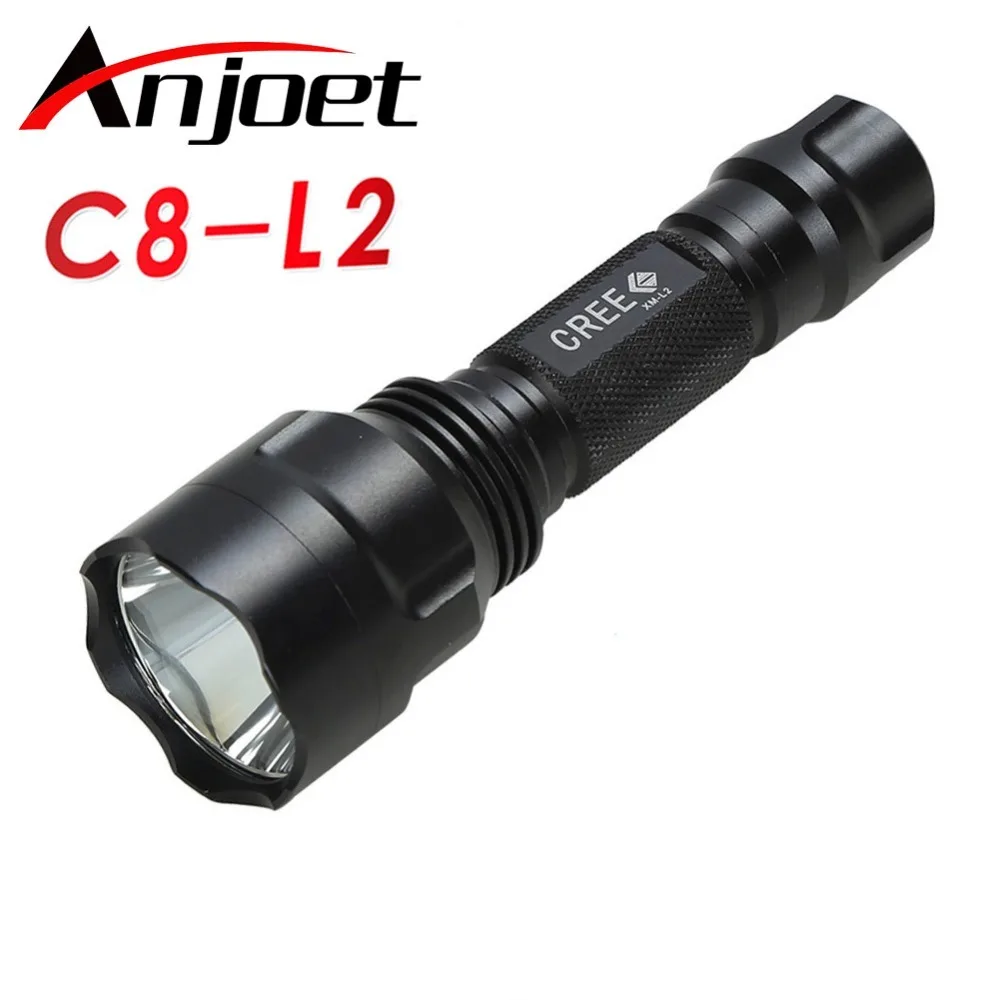 Anjoet Rechargeable Led Flashlight XML L2 Waterproof 1 Mode 18650 Battery Tactical Hunting Camping Bicycle Flash Light torch | Освещение