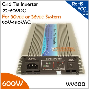 600W 22-60VDC 90-140VAC wide DC input grid tie inverter suitable for 30V or 36V solar power system or wind system
600W 22-60VDC 90-140VAC wide DC input grid tie inverter suitable for 30V or 36V solar power system or wind system