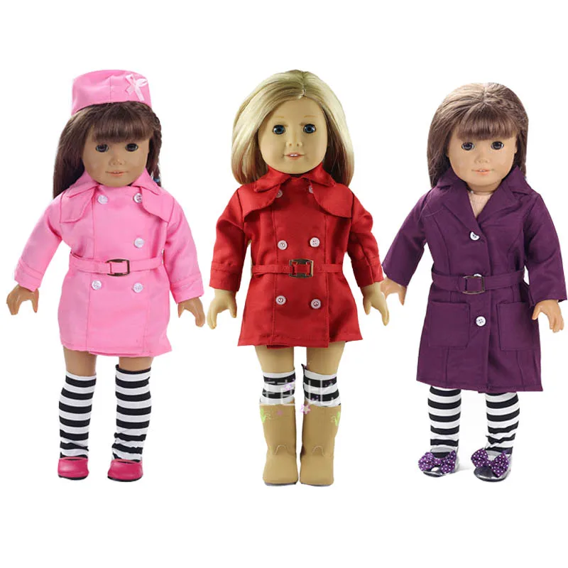 Luckdoll tri-color windbreaker style for 18-inch American dolls children's best holiday gifts | Игрушки и хобби