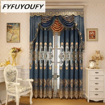 Europe Luxury embroidery Blackout curtain For the living Room Bedroom Curtain Styles Window Blinds for Kitchen Voile Curtain
Europe Luxury embroidery Blackout curtain For the living Room Bedroom Curtain Styles Window Blinds for Kitchen Voile Curtain