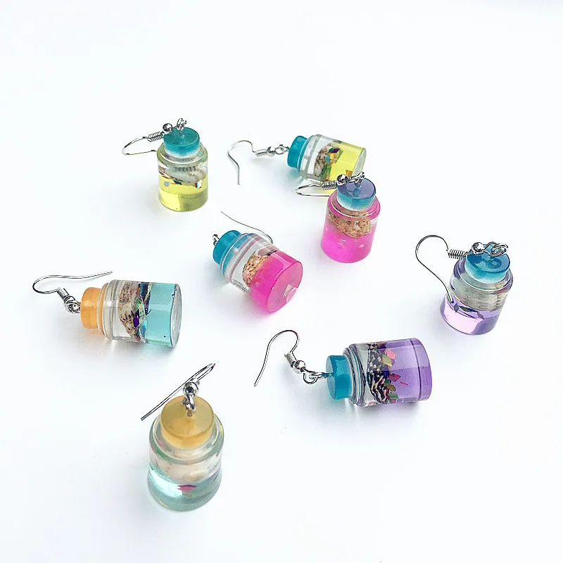 Interesting 3D Drifting Bottle Conch Drop Earrings Resin Handmade Transparent Bottle Earrings for Woman Funny Party Jewelry Gift
Interesting 3D Drifting Bottle Conch Drop Earrings Resin Handmade Transparent Bottle Earrings for Woman Funny Party Jewelry Gift