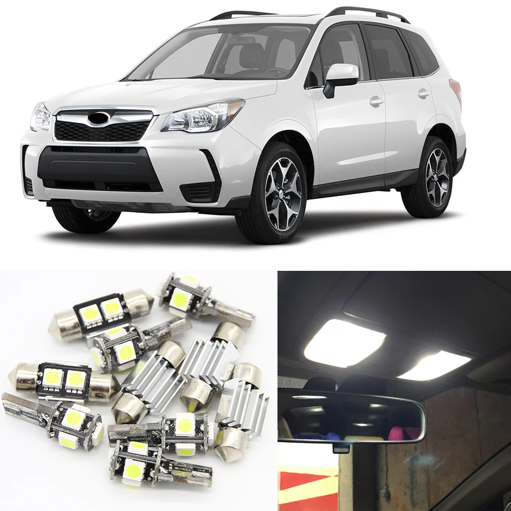 10pcs Auto Interior Led Blub Lamp kits For 2009-2014 Subaru Forester Led Map Dome Trunk License Plate Lamp 12V Car Light Styling
10pcs Auto Interior Led Blub Lamp kits For 2009-2014 Subaru Forester Led Map Dome Trunk License Plate Lamp 12V Car Light Styling