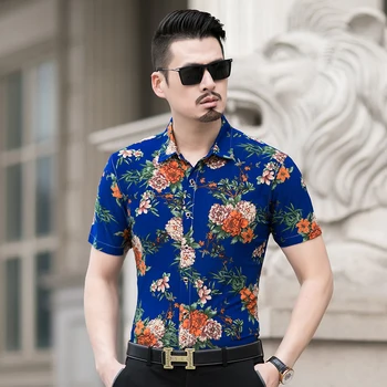 2019 Mens Summer Floral Clothes Male Casual Fashion Printing Shirt Short Sleeve Flowers Printing Dress Shirt
2019 Mens Summer Floral Clothes Male Casual Fashion Printing Shirt Short Sleeve Flowers Printing Dress Shirt