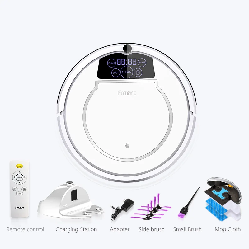 Intelligent Robot Vacuum Cleaner 800PA For Home Cleaning Appliance With Self-Charge Remote Control E-R550W
Intelligent Robot Vacuum Cleaner 800PA For Home Cleaning Appliance With Self-Charge Remote Control E-R550W