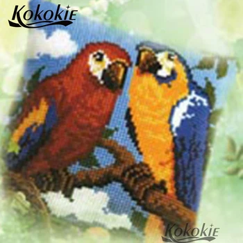 DIY parrot Cross stitch For Embroidery kit cartoon animal cotton thread throw pillow Counted Cross-Stitching Needlework Sets
DIY parrot Cross stitch For Embroidery kit cartoon animal cotton thread throw pillow Counted Cross-Stitching Needlework Sets