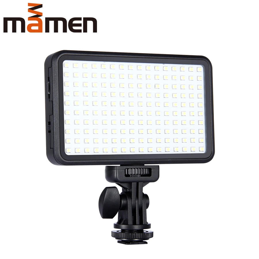 

MAMEN 12W 160 Pcs LED Video Light 6000K Dimmable Photographoic lighting for DSLR ILDC Cameras PAD160 With CT Filter