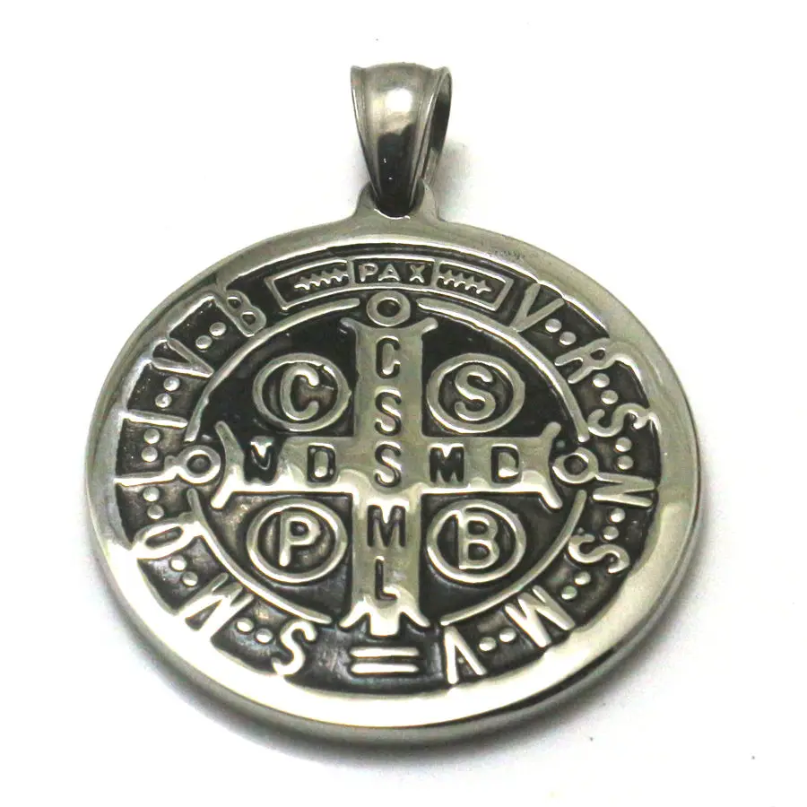 35mm 316L Stainless Steel Saint Benedict of Nursia CSPB CSSML NDSMD Christianity Catholic Church Jesus Exorcism Silver Pendant
35mm 316L Stainless Steel Saint Benedict of Nursia CSPB CSSML NDSMD Christianity Catholic Church Jesus Exorcism Silver Pendant