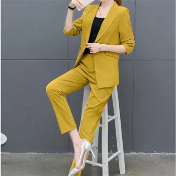 Customized new solid color Slim women's suit two-piece suit (jacket + pants) women's business office formal suit
Customized new solid color Slim women's suit two-piece suit (jacket + pants) women's business office formal suit