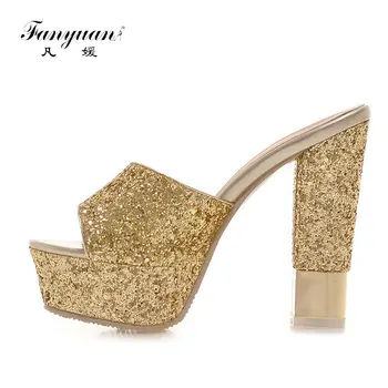 Drop Shipping Open Toe Thick High Heels Platform Sandal Shoes For Women Sexy Casual Elegant Rhinstones Style Summer Dress Shoes
Drop Shipping Open Toe Thick High Heels Platform Sandal Shoes For Women Sexy Casual Elegant Rhinstones Style Summer Dress Shoes
