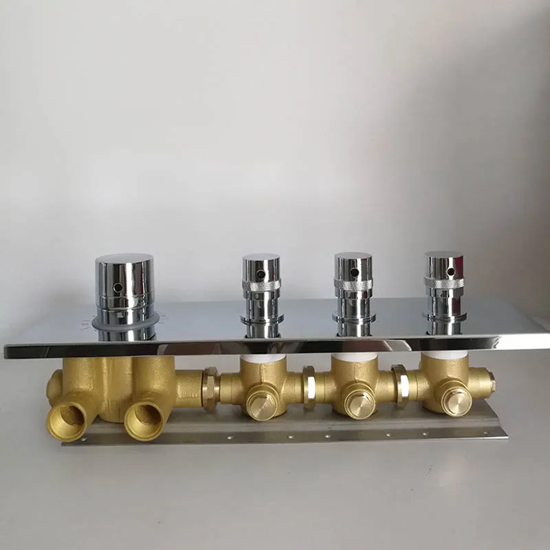 JMKWS Auto-Thermostat Control Bathroom Faucet Accessorise Contemporary Brass Shower Valve 3Way Controller Water Outlet Mixer Tap
JMKWS Auto-Thermostat Control Bathroom Faucet Accessorise Contemporary Brass Shower Valve 3Way Controller Water Outlet Mixer Tap