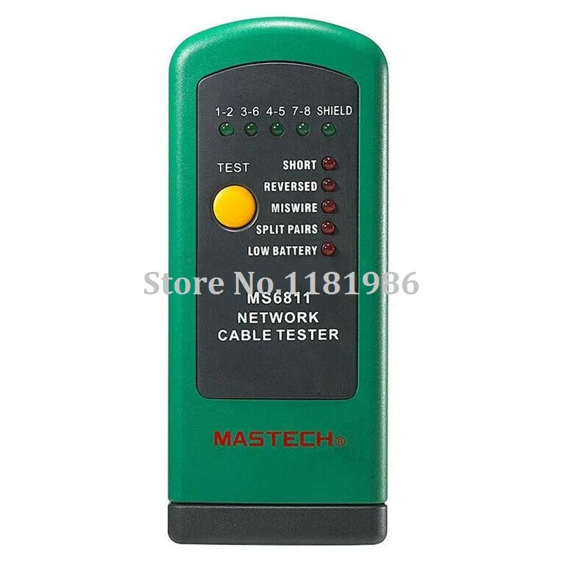 MASTECH MS6811 Handheld Network Cable Tester Line Tracker UTP and STP Wiring Test Meter Lan Tester
MASTECH MS6811 Handheld Network Cable Tester Line Tracker UTP and STP Wiring Test Meter Lan Tester