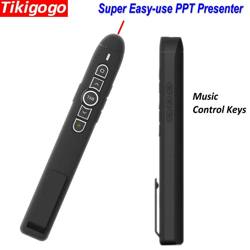 Tikigogo P30 2.4G USB Wireless Presenter Red Laser Pen Pointer PPT PowerPoint Presentation Clicker Remote Control
Tikigogo P30 2.4G USB Wireless Presenter Red Laser Pen Pointer PPT PowerPoint Presentation Clicker Remote Control