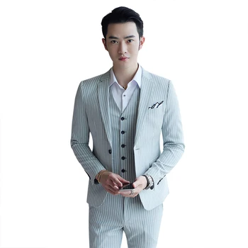 Loldeal Men's Casual Stylish Suit Blazer Jacket + Vest+ Trousers Men Pinstripe Dress Suit
Loldeal Men's Casual Stylish Suit Blazer Jacket + Vest+ Trousers Men Pinstripe Dress Suit